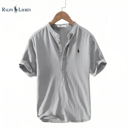 Leinen-Henley-Shirt für Herren – Zeitlose Eleganz & Maximaler Komfort