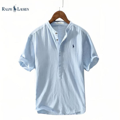 Leinen-Henley-Shirt für Herren – Zeitlose Eleganz & Maximaler Komfort